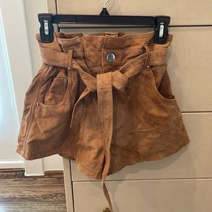 Suede shorts